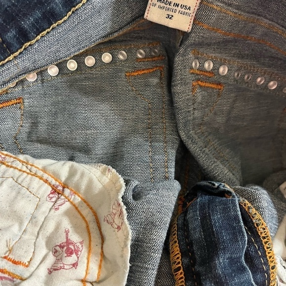 True, religion section joy studded, jeans, wide, leg, size 32 - Picture 5 of 8